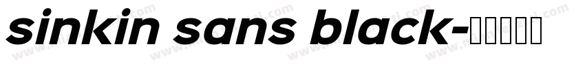 sinkin sans black字体转换